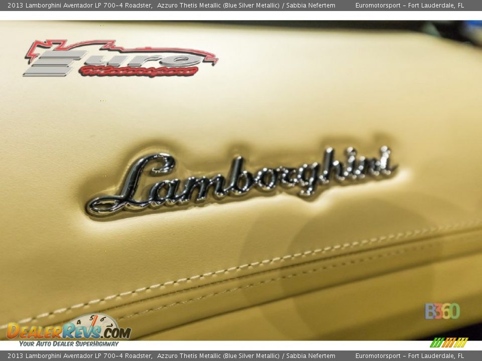 2013 Lamborghini Aventador LP 700-4 Roadster Azzuro Thetis Metallic (Blue Silver Metallic) / Sabbia Nefertem Photo #49
