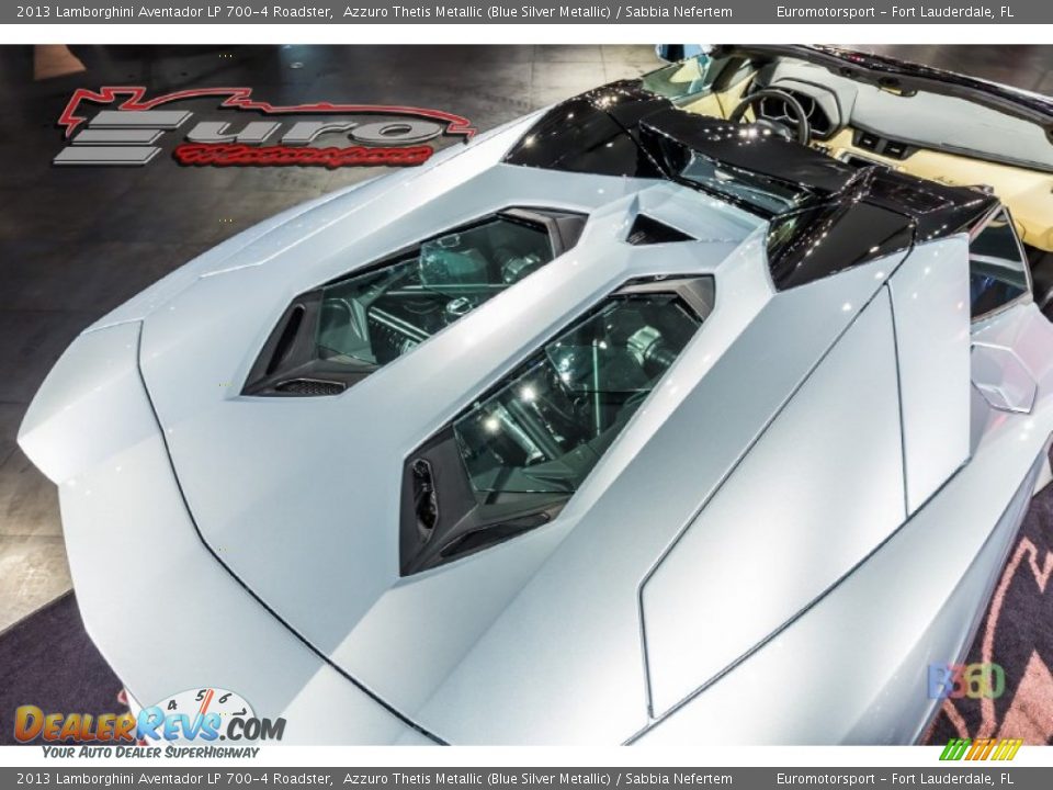 2013 Lamborghini Aventador LP 700-4 Roadster Azzuro Thetis Metallic (Blue Silver Metallic) / Sabbia Nefertem Photo #72