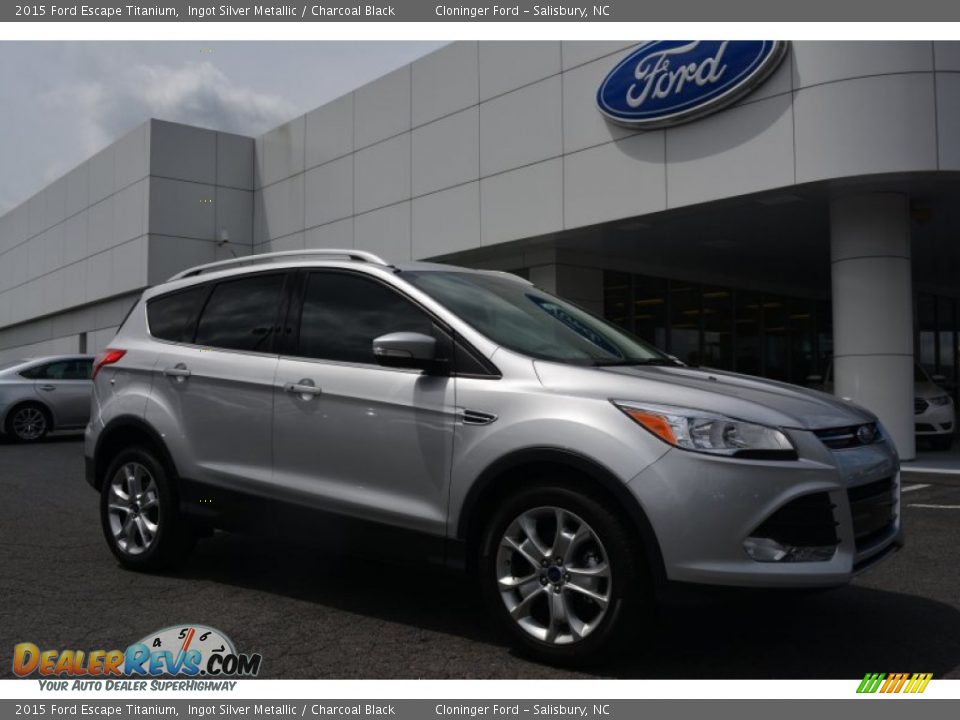 2015 Ford Escape Titanium Ingot Silver Metallic / Charcoal Black Photo #1