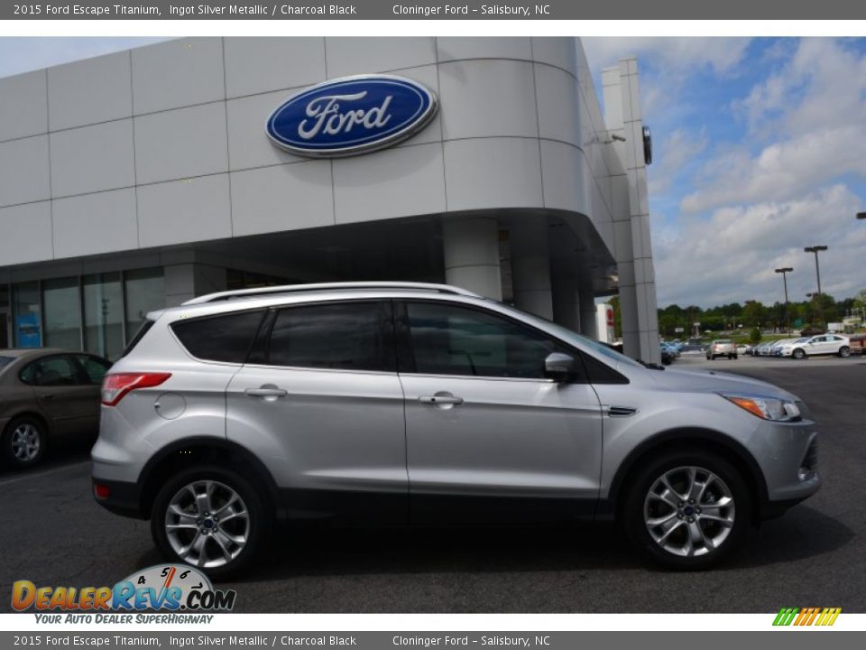 2015 Ford Escape Titanium Ingot Silver Metallic / Charcoal Black Photo #2