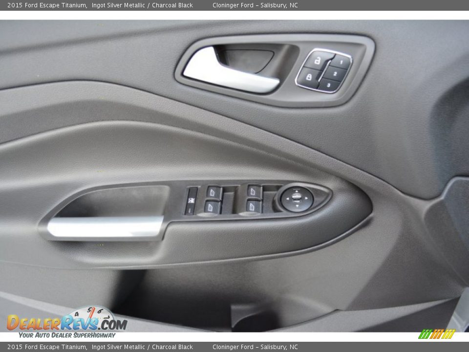 2015 Ford Escape Titanium Ingot Silver Metallic / Charcoal Black Photo #6