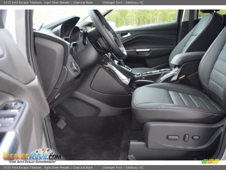 2015 Ford Escape Titanium Ingot Silver Metallic / Charcoal Black Photo #7