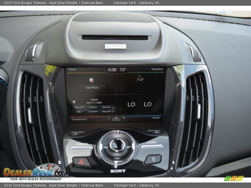 2015 Ford Escape Titanium Ingot Silver Metallic / Charcoal Black Photo #13