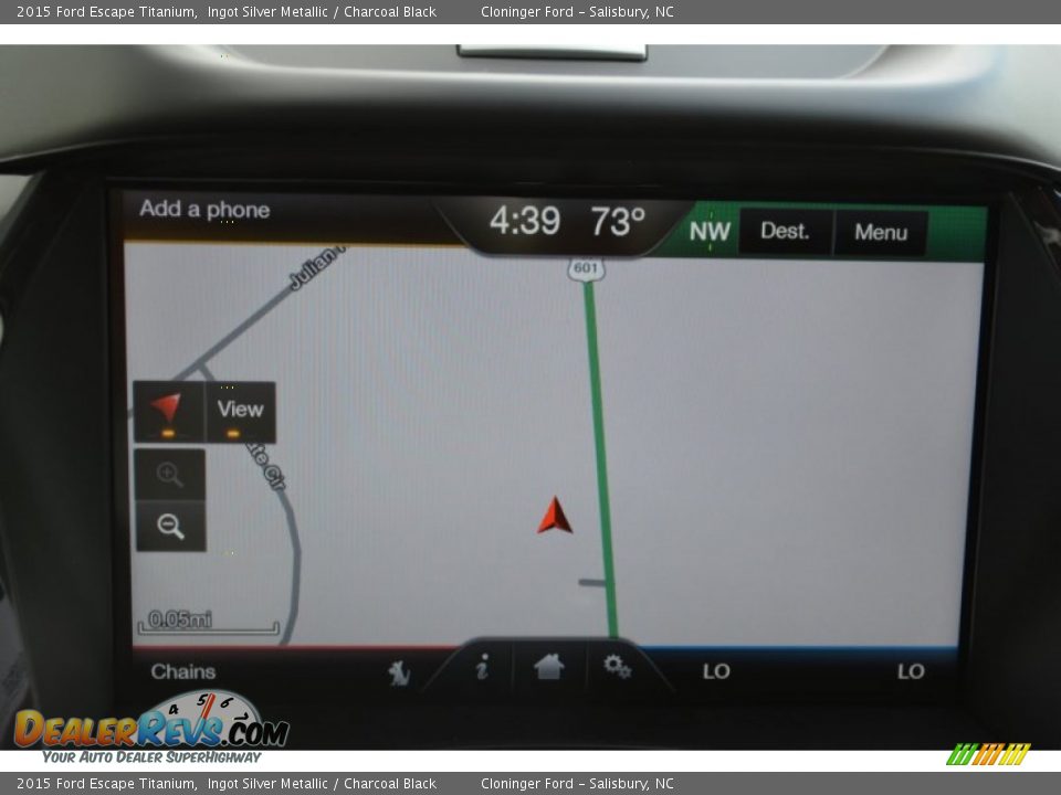 2015 Ford Escape Titanium Ingot Silver Metallic / Charcoal Black Photo #16
