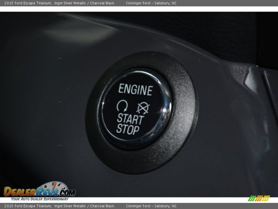 2015 Ford Escape Titanium Ingot Silver Metallic / Charcoal Black Photo #25