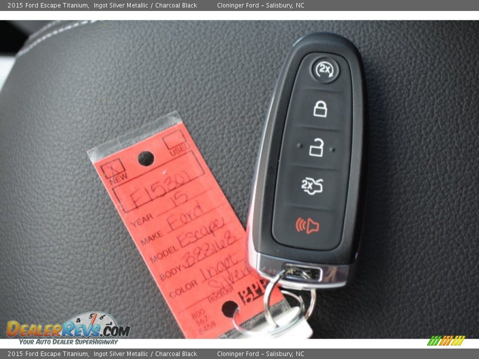 2015 Ford Escape Titanium Ingot Silver Metallic / Charcoal Black Photo #26