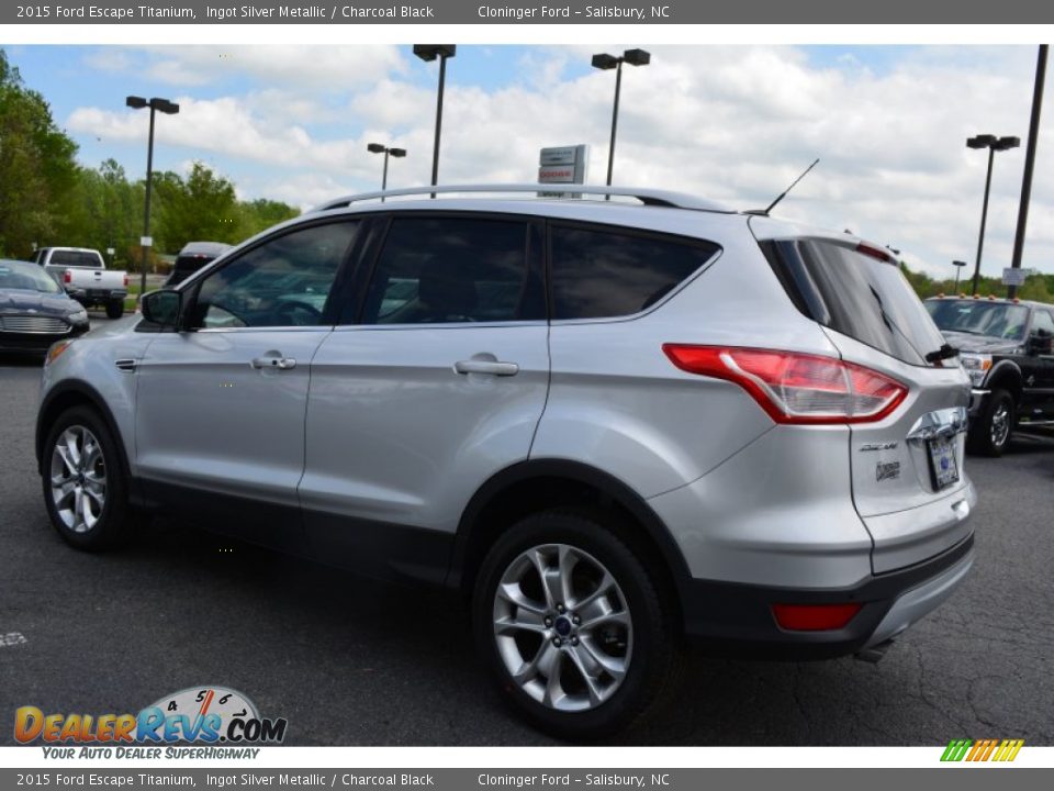 2015 Ford Escape Titanium Ingot Silver Metallic / Charcoal Black Photo #27