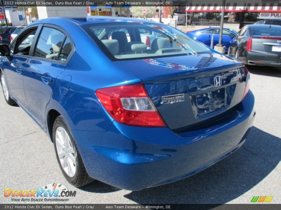 2012 Honda Civic EX Sedan Dyno Blue Pearl / Gray Photo #4