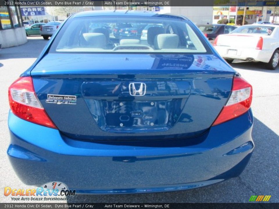 2012 Honda Civic EX Sedan Dyno Blue Pearl / Gray Photo #5