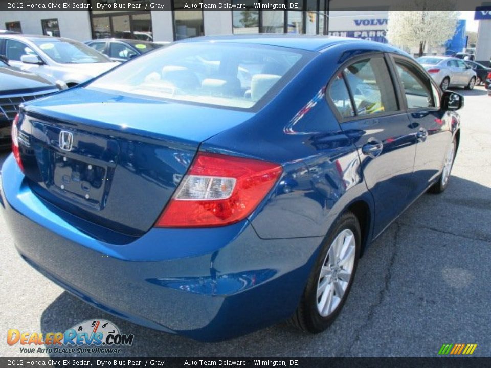 2012 Honda Civic EX Sedan Dyno Blue Pearl / Gray Photo #6