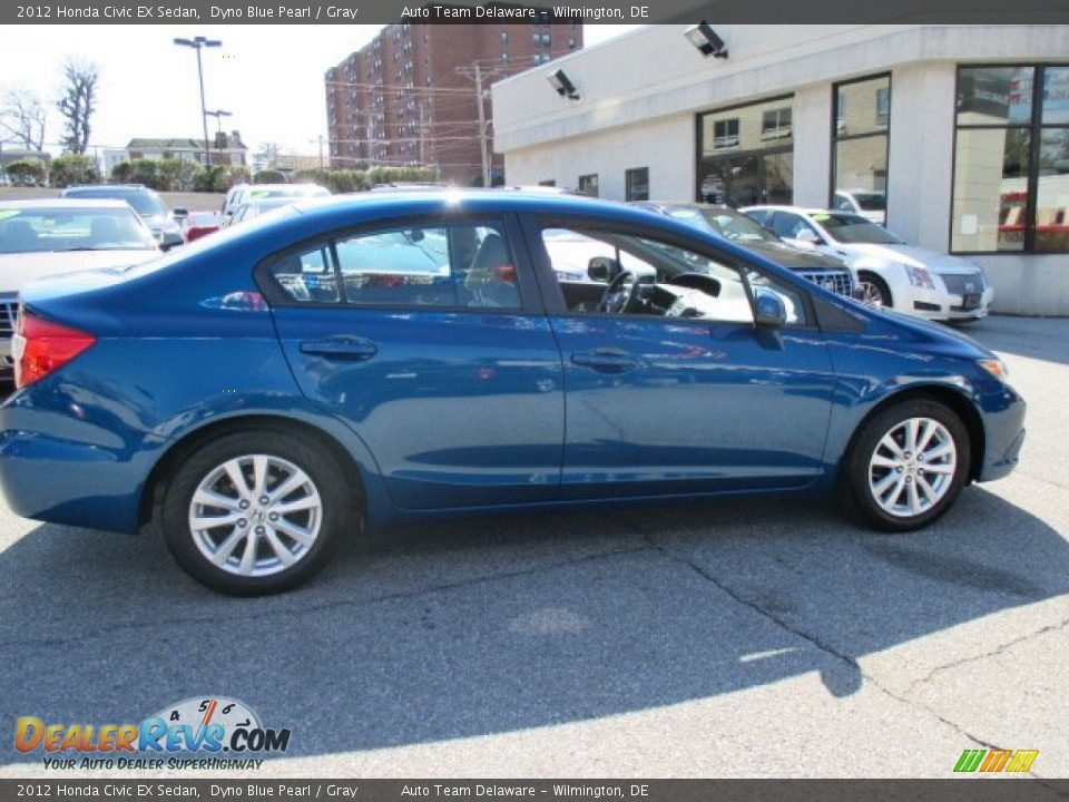 2012 Honda Civic EX Sedan Dyno Blue Pearl / Gray Photo #7