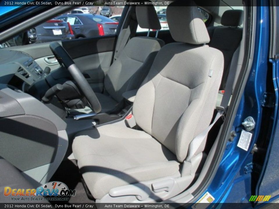 2012 Honda Civic EX Sedan Dyno Blue Pearl / Gray Photo #10