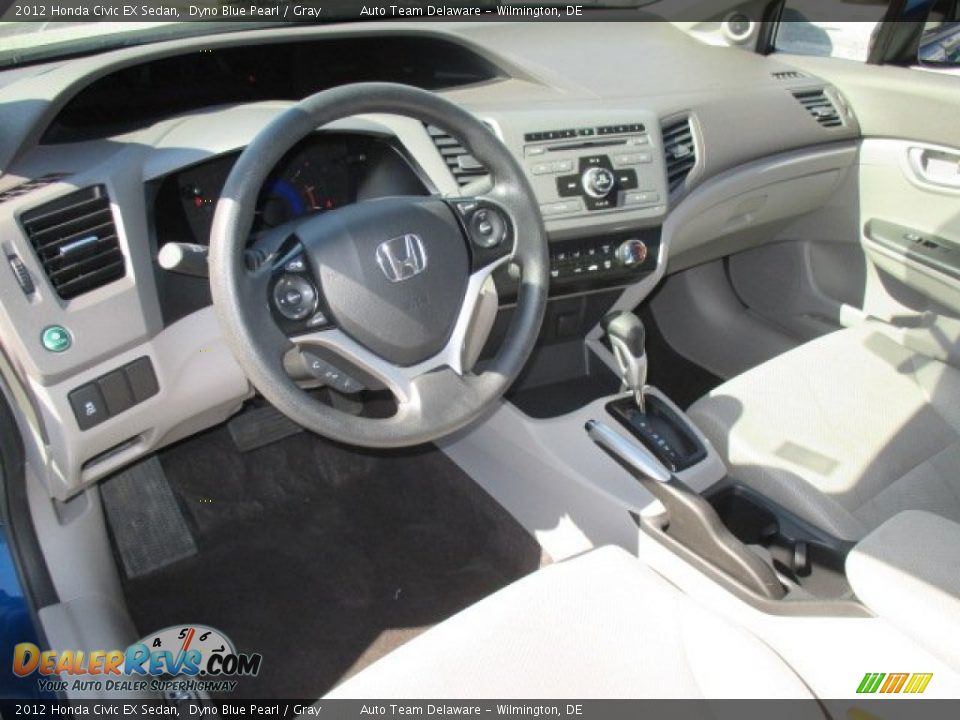 2012 Honda Civic EX Sedan Dyno Blue Pearl / Gray Photo #11