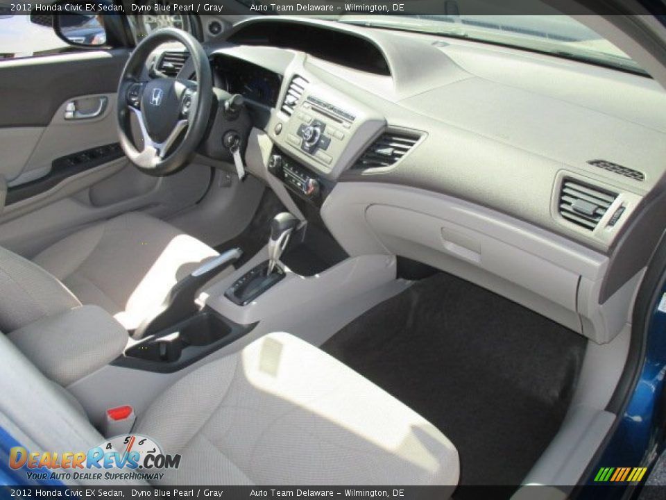 2012 Honda Civic EX Sedan Dyno Blue Pearl / Gray Photo #18