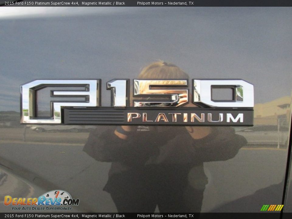 2015 Ford F150 Platinum SuperCrew 4x4 Magnetic Metallic / Black Photo #14