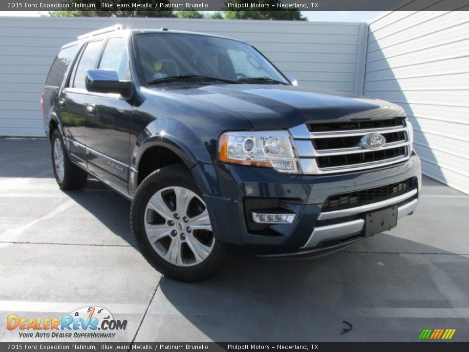 2015 Ford Expedition Platinum Blue Jeans Metallic / Platinum Brunello Photo #2