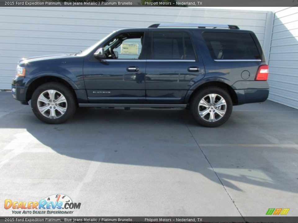 2015 Ford Expedition Platinum Blue Jeans Metallic / Platinum Brunello Photo #6