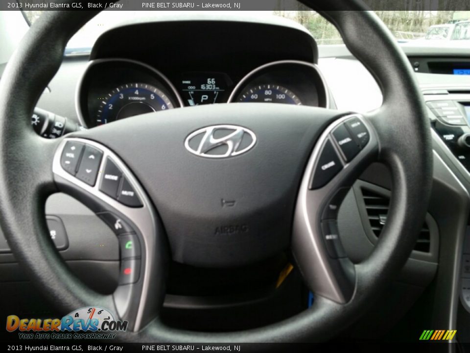 2013 Hyundai Elantra GLS Black / Gray Photo #13
