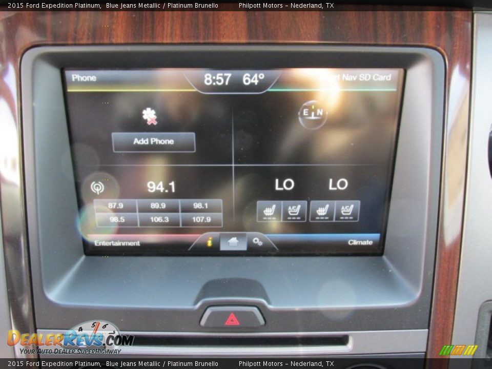 2015 Ford Expedition Platinum Blue Jeans Metallic / Platinum Brunello Photo #33