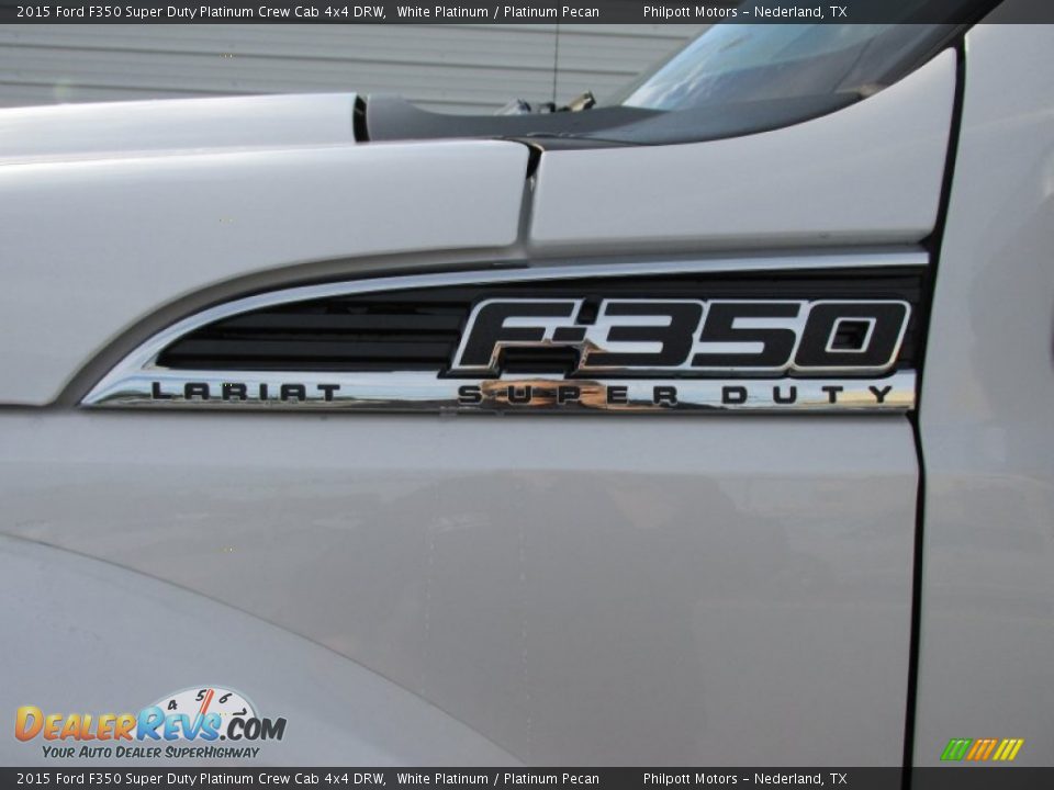 2015 Ford F350 Super Duty Platinum Crew Cab 4x4 DRW White Platinum / Platinum Pecan Photo #14