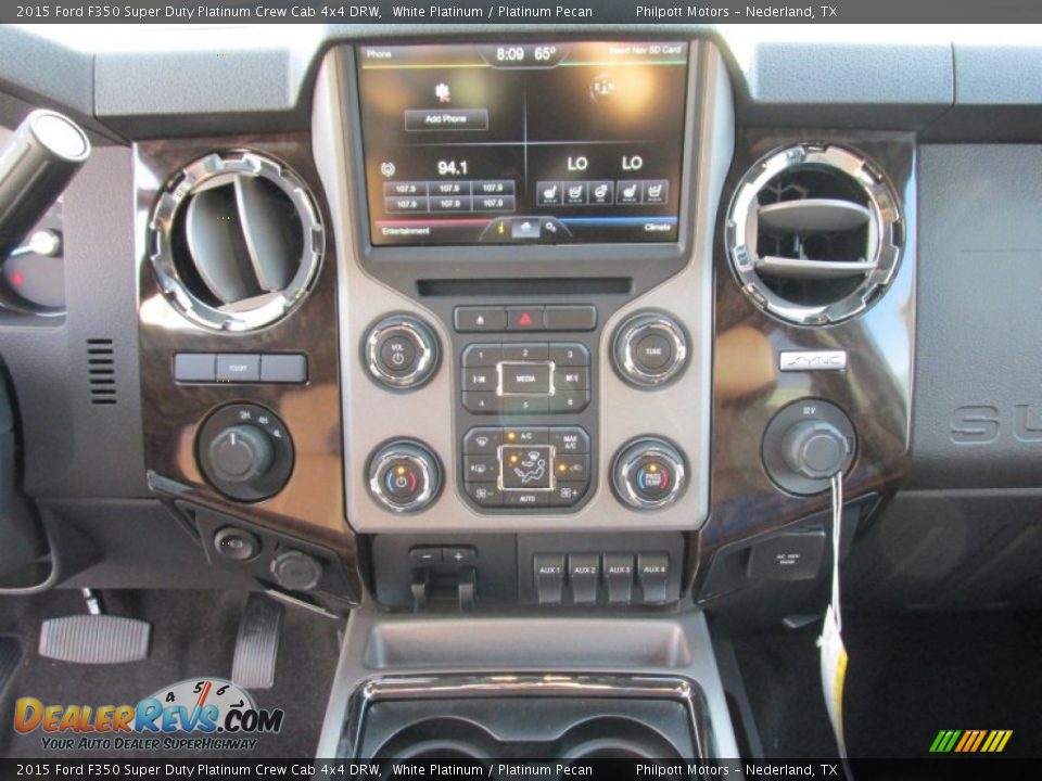 Controls of 2015 Ford F350 Super Duty Platinum Crew Cab 4x4 DRW Photo #28