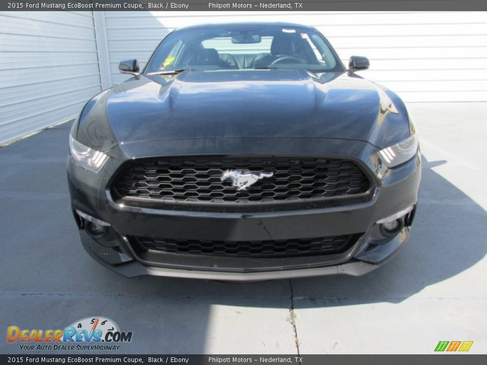 2015 Ford Mustang EcoBoost Premium Coupe Black / Ebony Photo #8