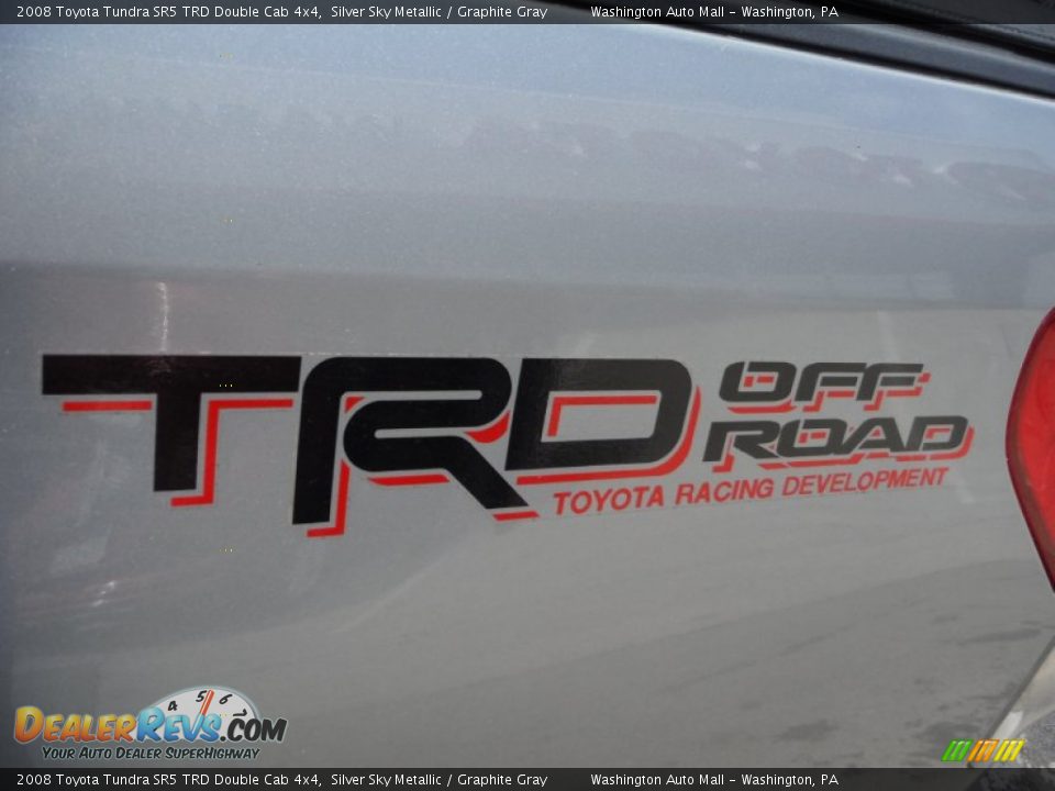 2008 Toyota Tundra SR5 TRD Double Cab 4x4 Silver Sky Metallic / Graphite Gray Photo #7
