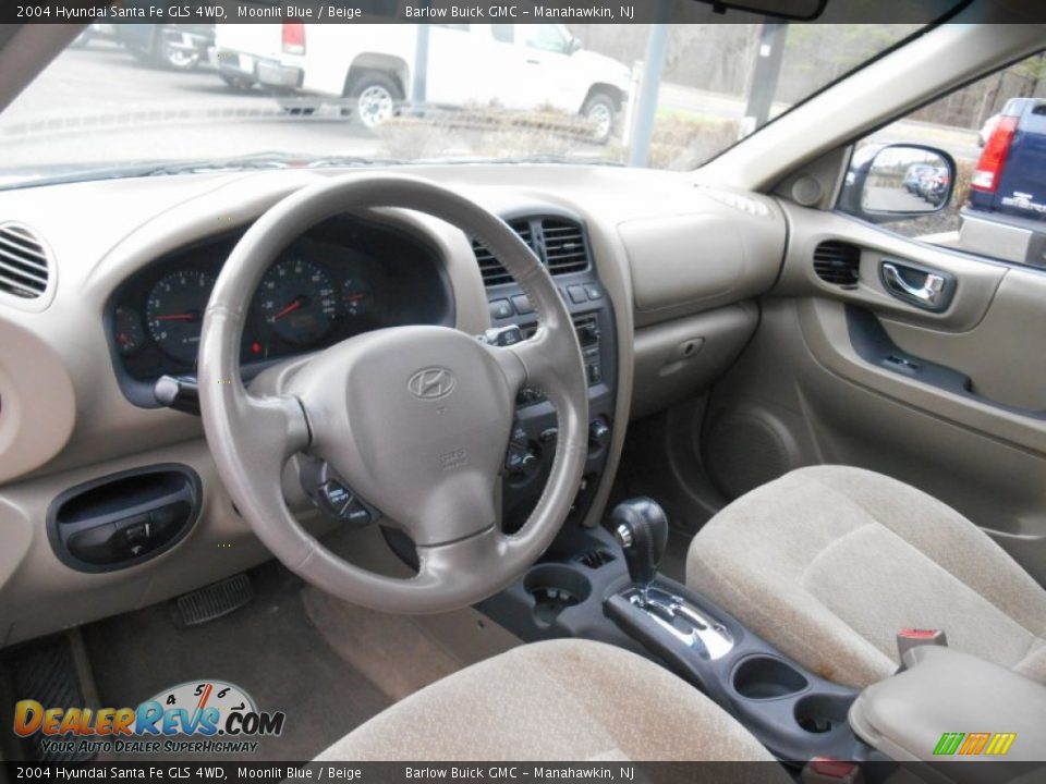 Beige Interior - 2004 Hyundai Santa Fe GLS 4WD Photo #10