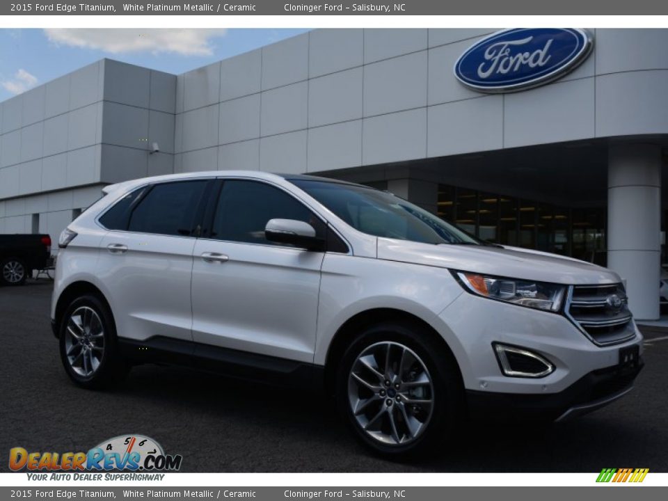 2015 Ford Edge Titanium White Platinum Metallic / Ceramic Photo #1