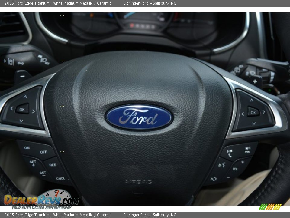 2015 Ford Edge Titanium White Platinum Metallic / Ceramic Photo #22