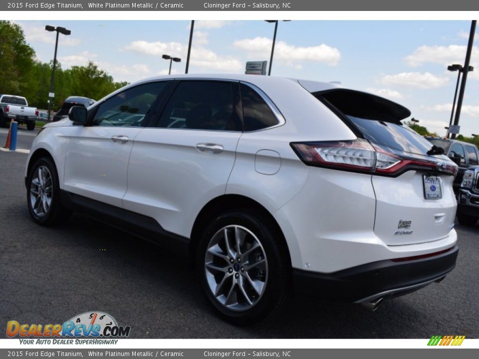2015 Ford Edge Titanium White Platinum Metallic / Ceramic Photo #29