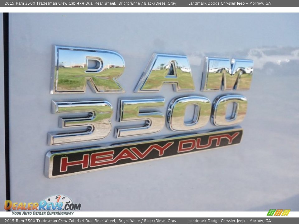 2015 Ram 3500 Tradesman Crew Cab 4x4 Dual Rear Wheel Bright White / Black/Diesel Gray Photo #6