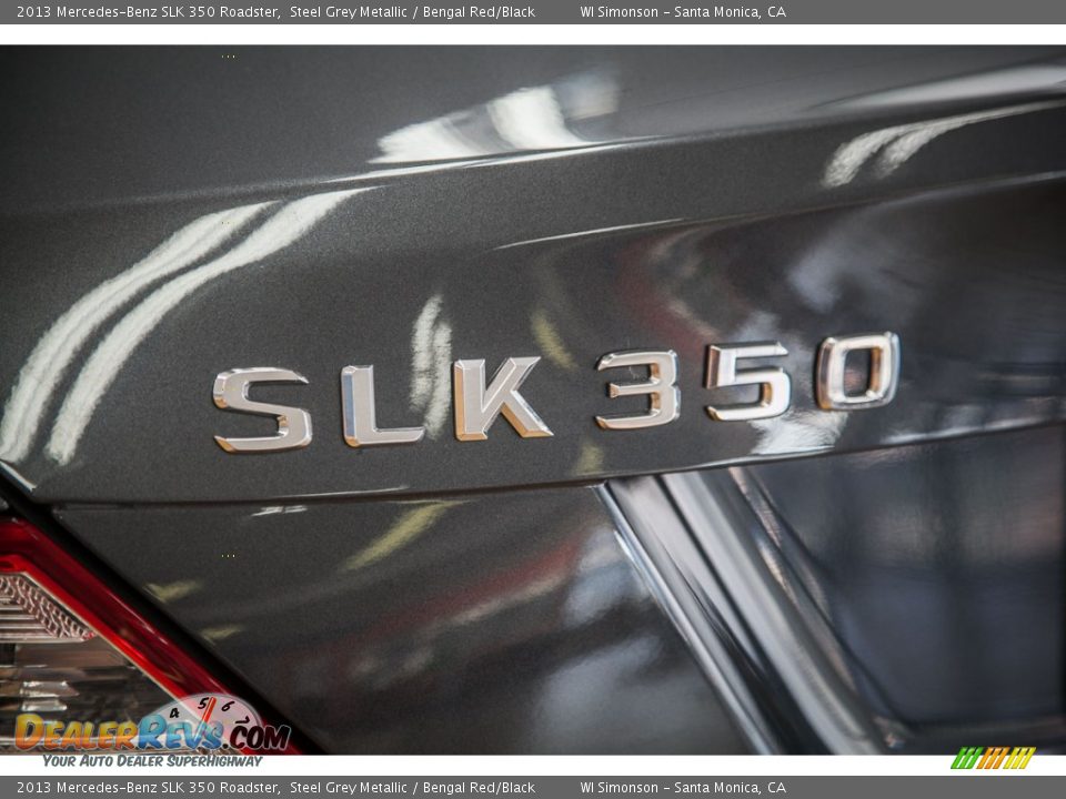 2013 Mercedes-Benz SLK 350 Roadster Steel Grey Metallic / Bengal Red/Black Photo #7