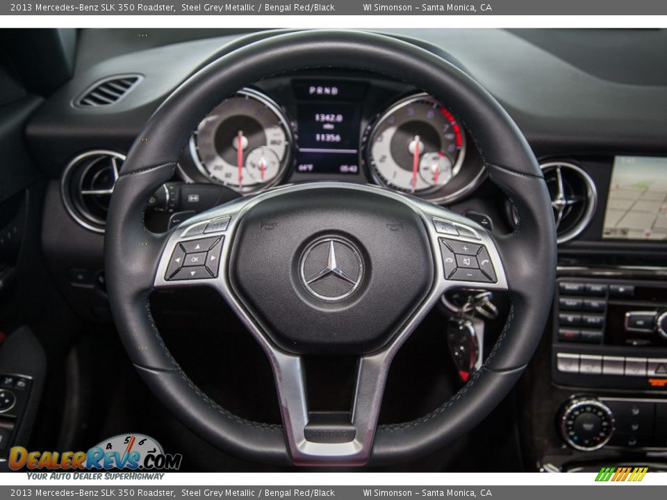 2013 Mercedes-Benz SLK 350 Roadster Steering Wheel Photo #17