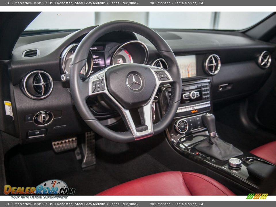 Bengal Red/Black Interior - 2013 Mercedes-Benz SLK 350 Roadster Photo #20