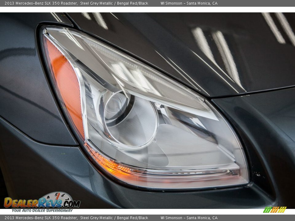 2013 Mercedes-Benz SLK 350 Roadster Steel Grey Metallic / Bengal Red/Black Photo #27