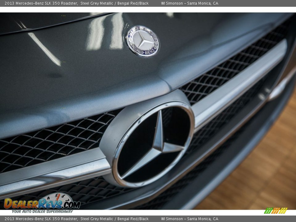 2013 Mercedes-Benz SLK 350 Roadster Steel Grey Metallic / Bengal Red/Black Photo #28