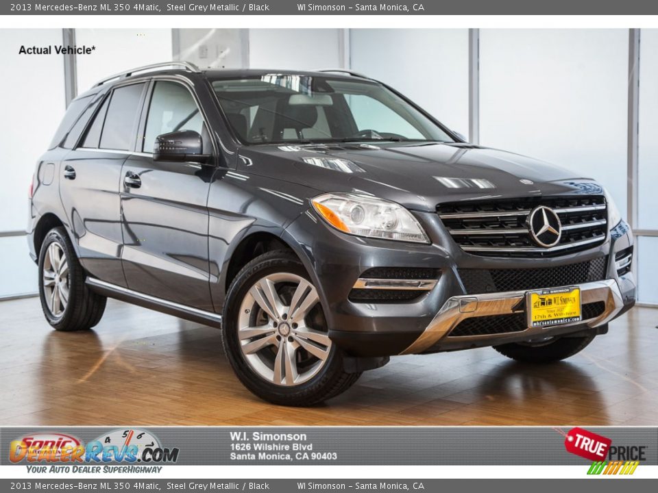 2013 Mercedes-Benz ML 350 4Matic Steel Grey Metallic / Black Photo #1