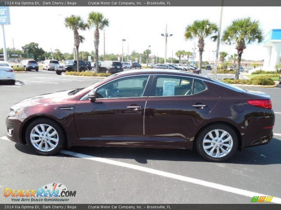 2014 Kia Optima EX Dark Cherry / Beige Photo #2