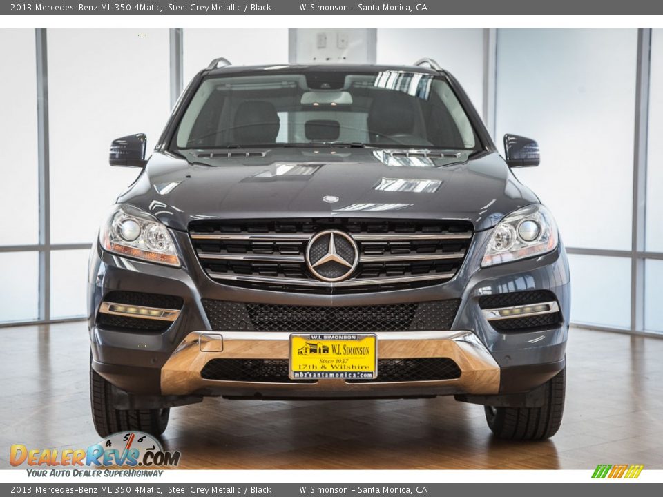 2013 Mercedes-Benz ML 350 4Matic Steel Grey Metallic / Black Photo #2