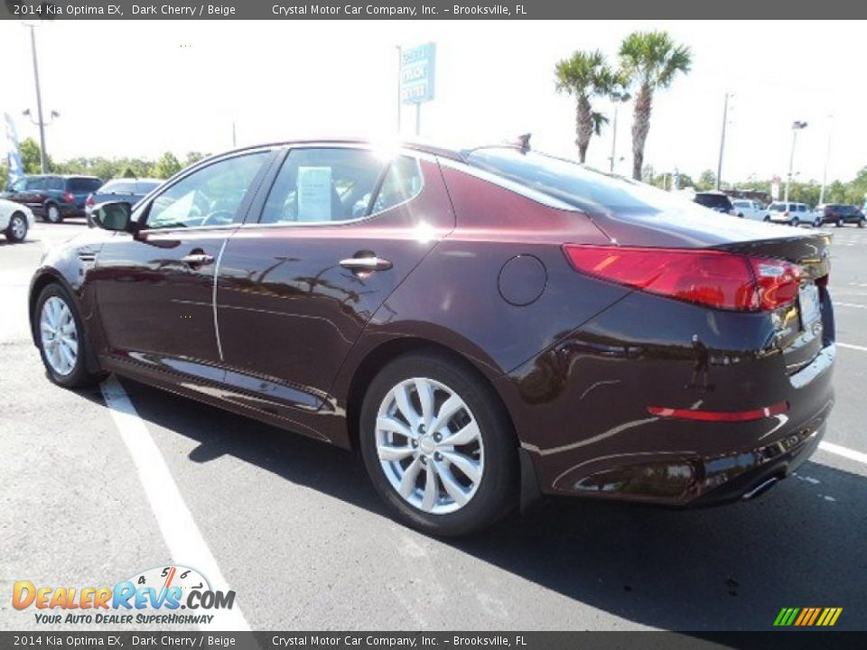 2014 Kia Optima EX Dark Cherry / Beige Photo #3