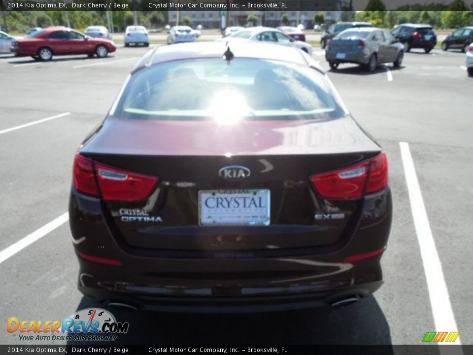 2014 Kia Optima EX Dark Cherry / Beige Photo #7