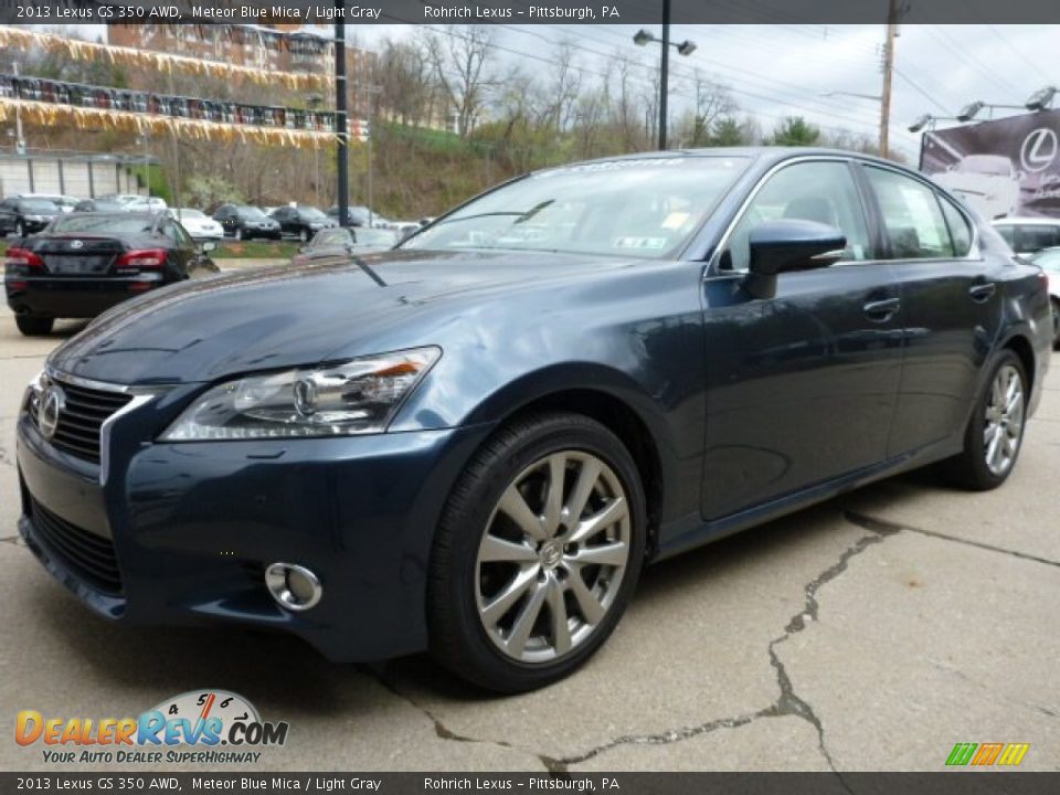 2013 Lexus GS 350 AWD Meteor Blue Mica / Light Gray Photo #2