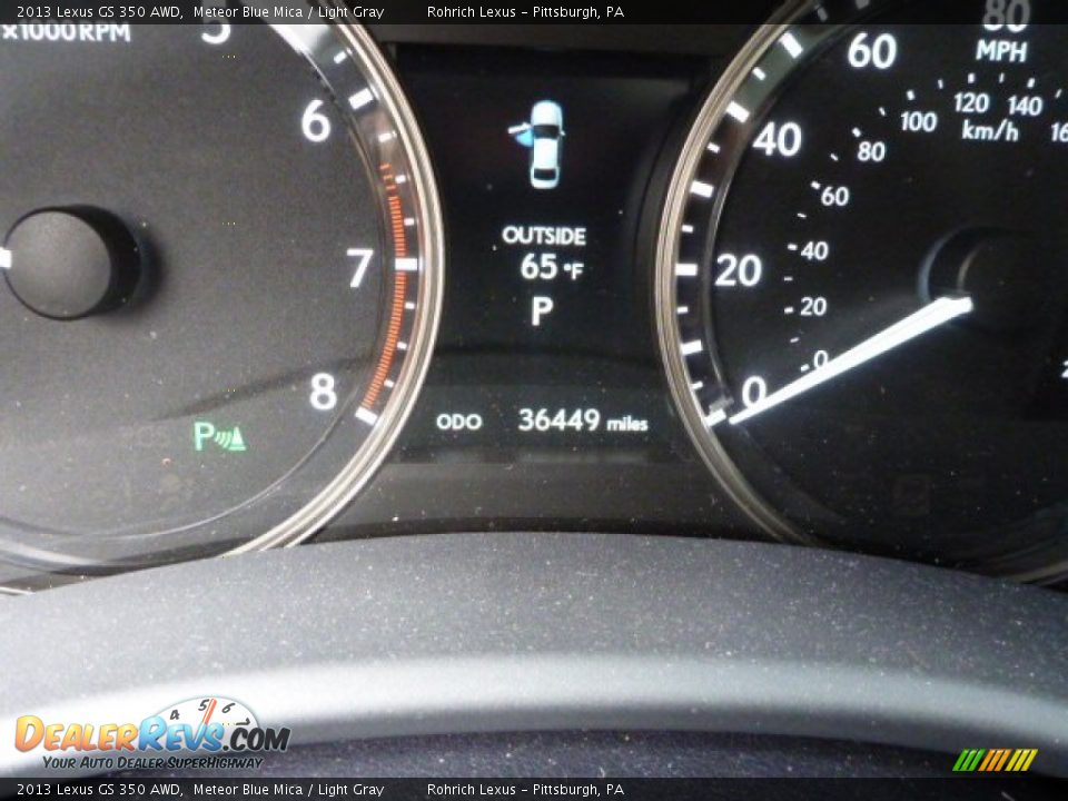 2013 Lexus GS 350 AWD Meteor Blue Mica / Light Gray Photo #8