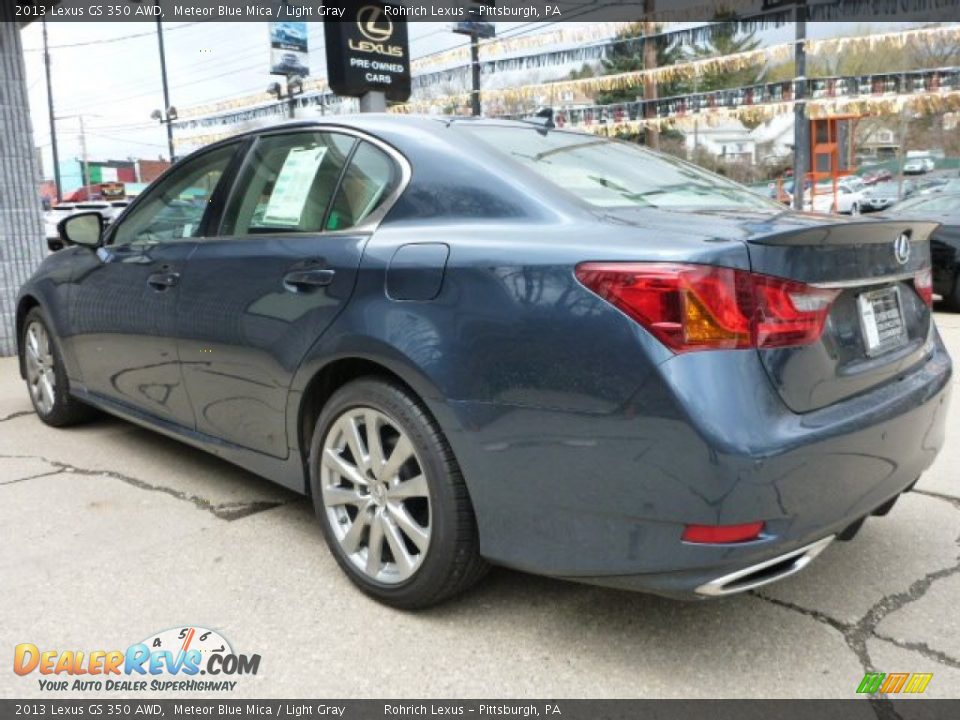 2013 Lexus GS 350 AWD Meteor Blue Mica / Light Gray Photo #9