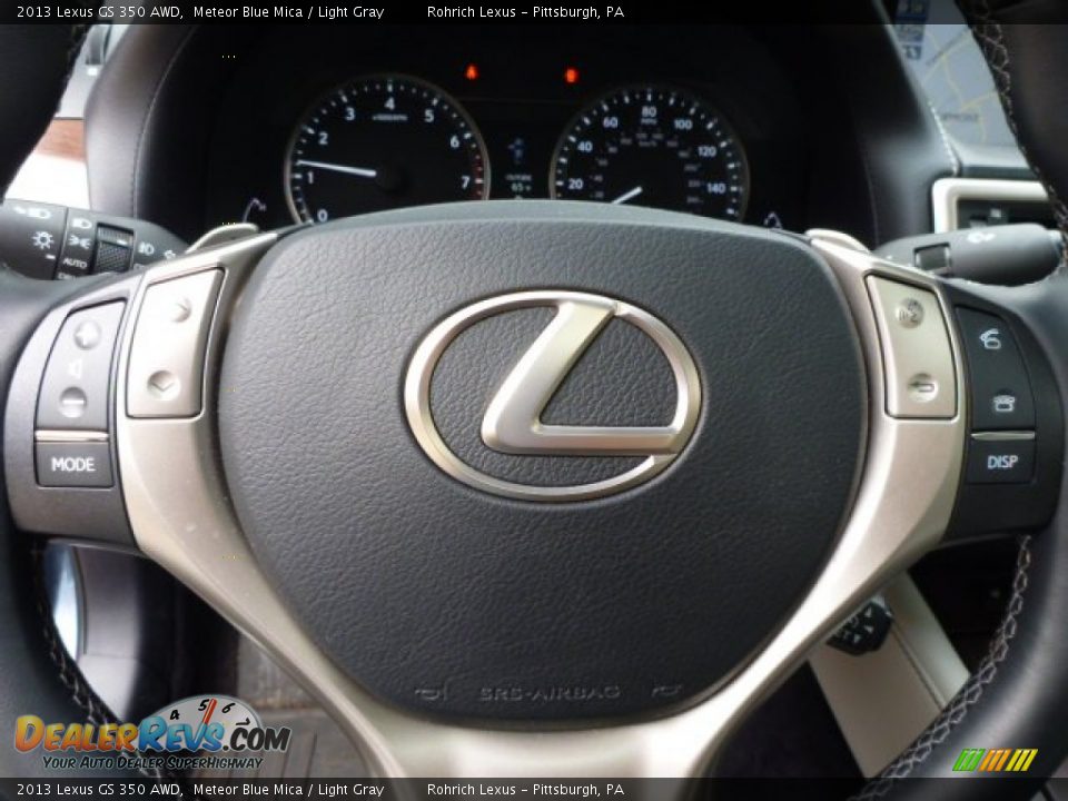 2013 Lexus GS 350 AWD Meteor Blue Mica / Light Gray Photo #22