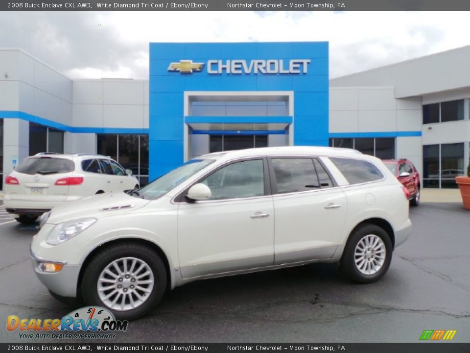 2008 Buick Enclave CXL AWD White Diamond Tri Coat / Ebony/Ebony Photo #1