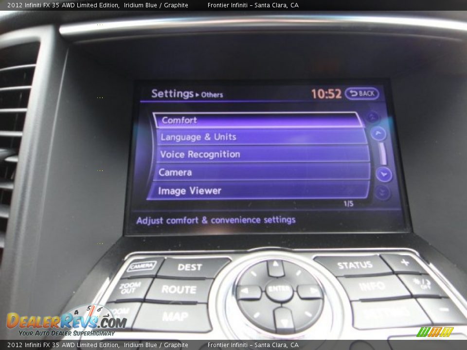 2012 Infiniti FX 35 AWD Limited Edition Iridium Blue / Graphite Photo #23