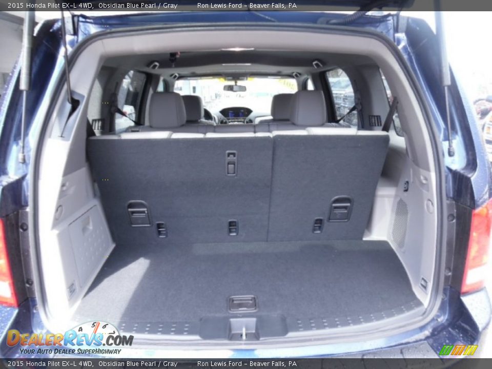 2015 Honda Pilot EX-L 4WD Obsidian Blue Pearl / Gray Photo #5