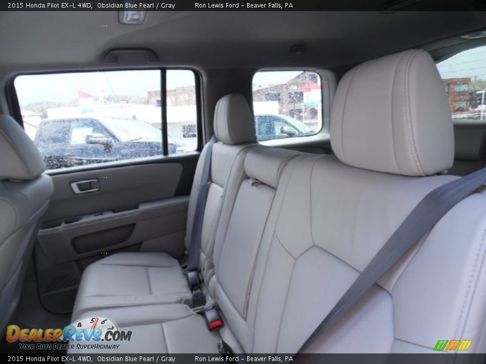 2015 Honda Pilot EX-L 4WD Obsidian Blue Pearl / Gray Photo #13